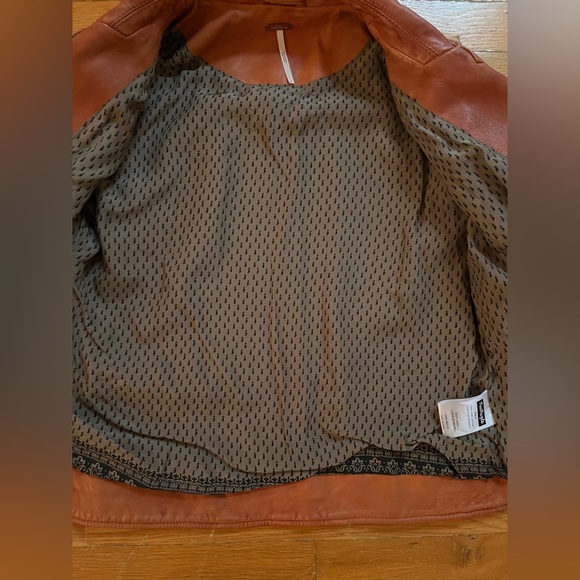 Free People Brown Leather Jacket - Picture 4 of 4